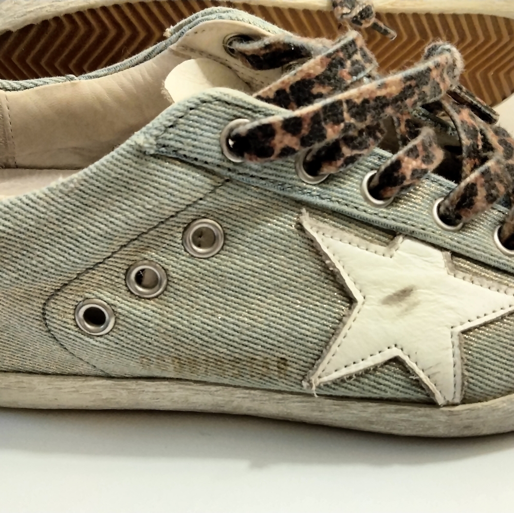 GOLDEN GOOSE SUPERSTARS Denim Low tops size IT 37 Authentic